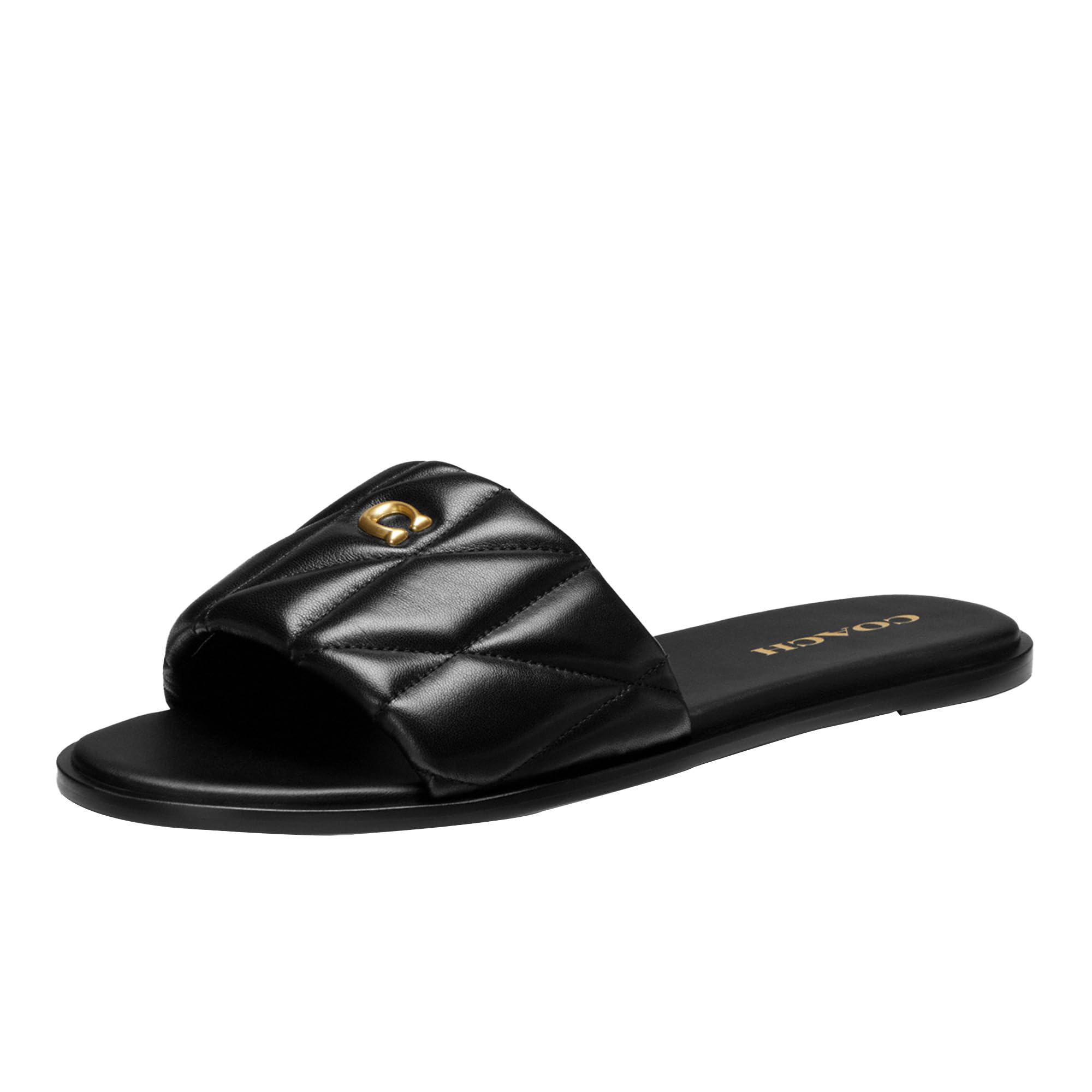 Foto 2 pulgar | Sandalia Coach Holly Para Mujer, Piel Negra, Talla 8 - Venta Internacional.