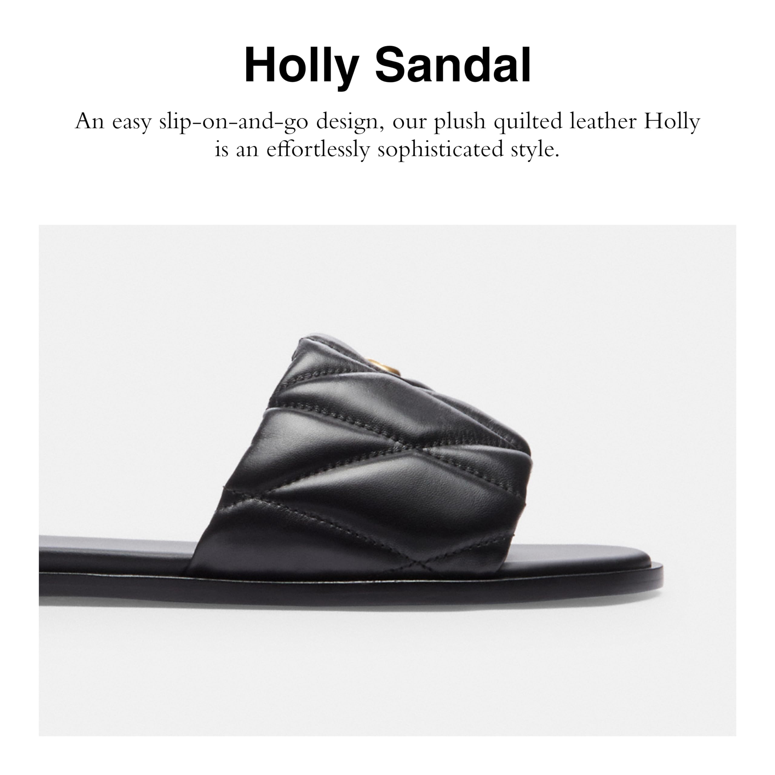 Foto 3 pulgar | Sandalia Coach Holly Para Mujer, Piel Negra, Talla 8 - Venta Internacional.