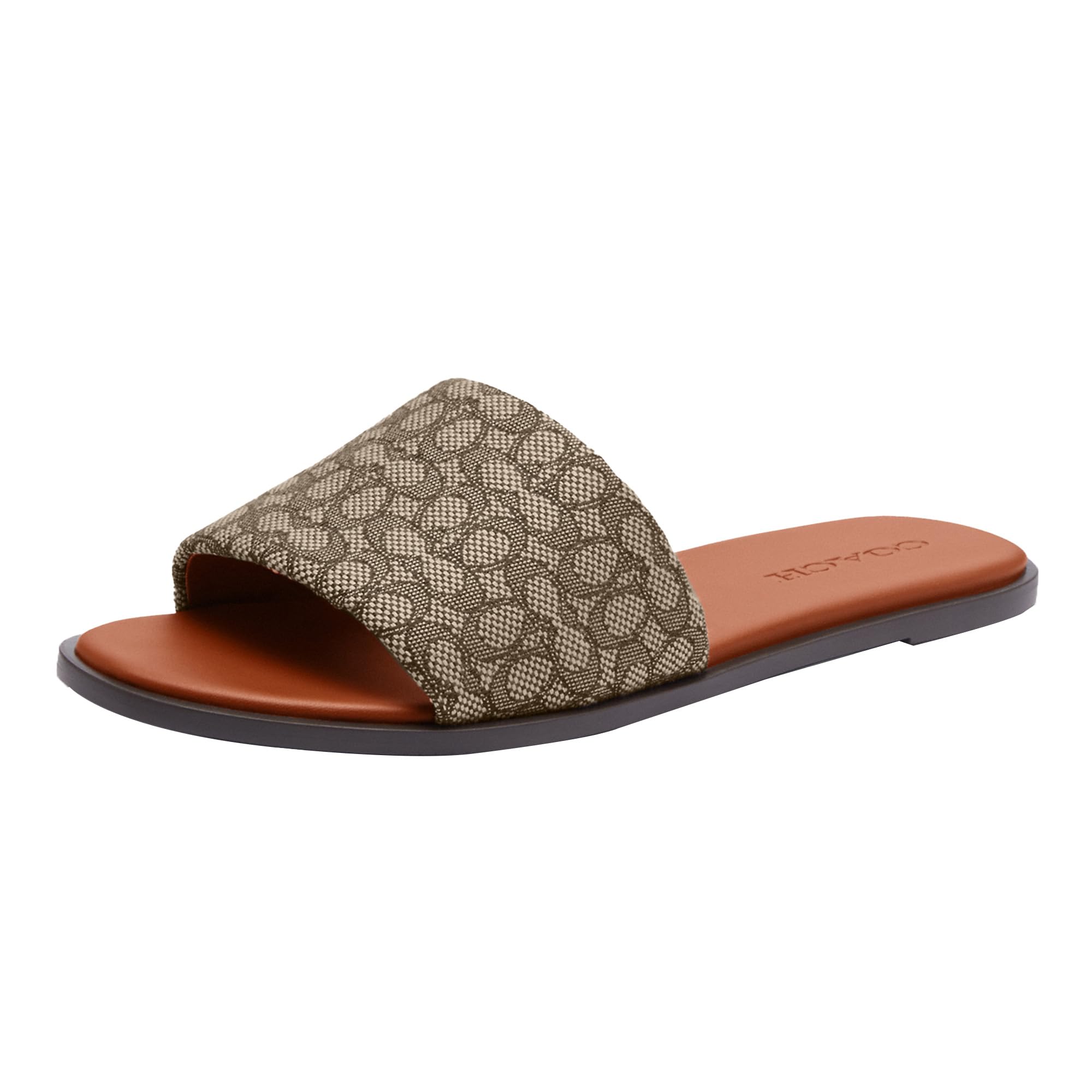 Sandalia Coach Holly Para Mujer, Color Cacao Y Ámbar Bruñido, Talla 7 - Venta Internacional.