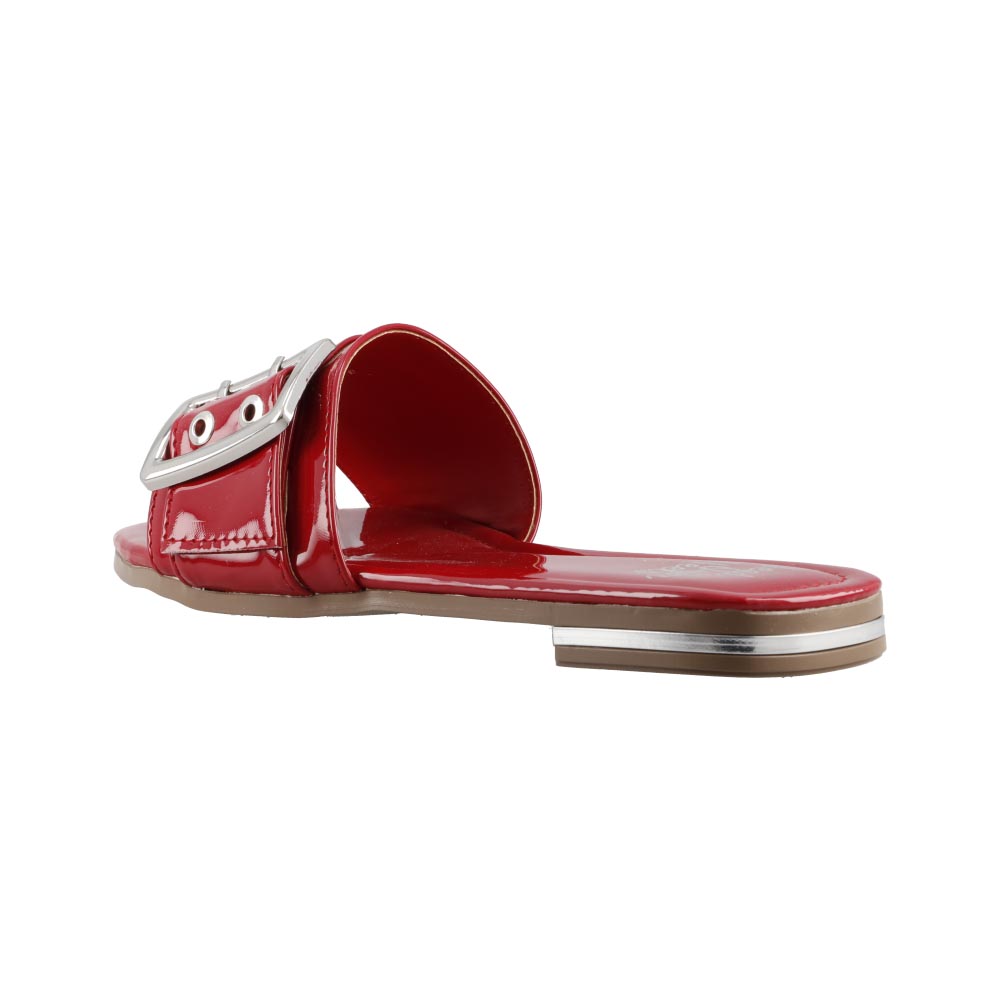 Foto 4 | Sandalia De Mujer Head Over Heels	1078 Color Campari Charol Sandalia De Piso Casual Talla 23 A 26