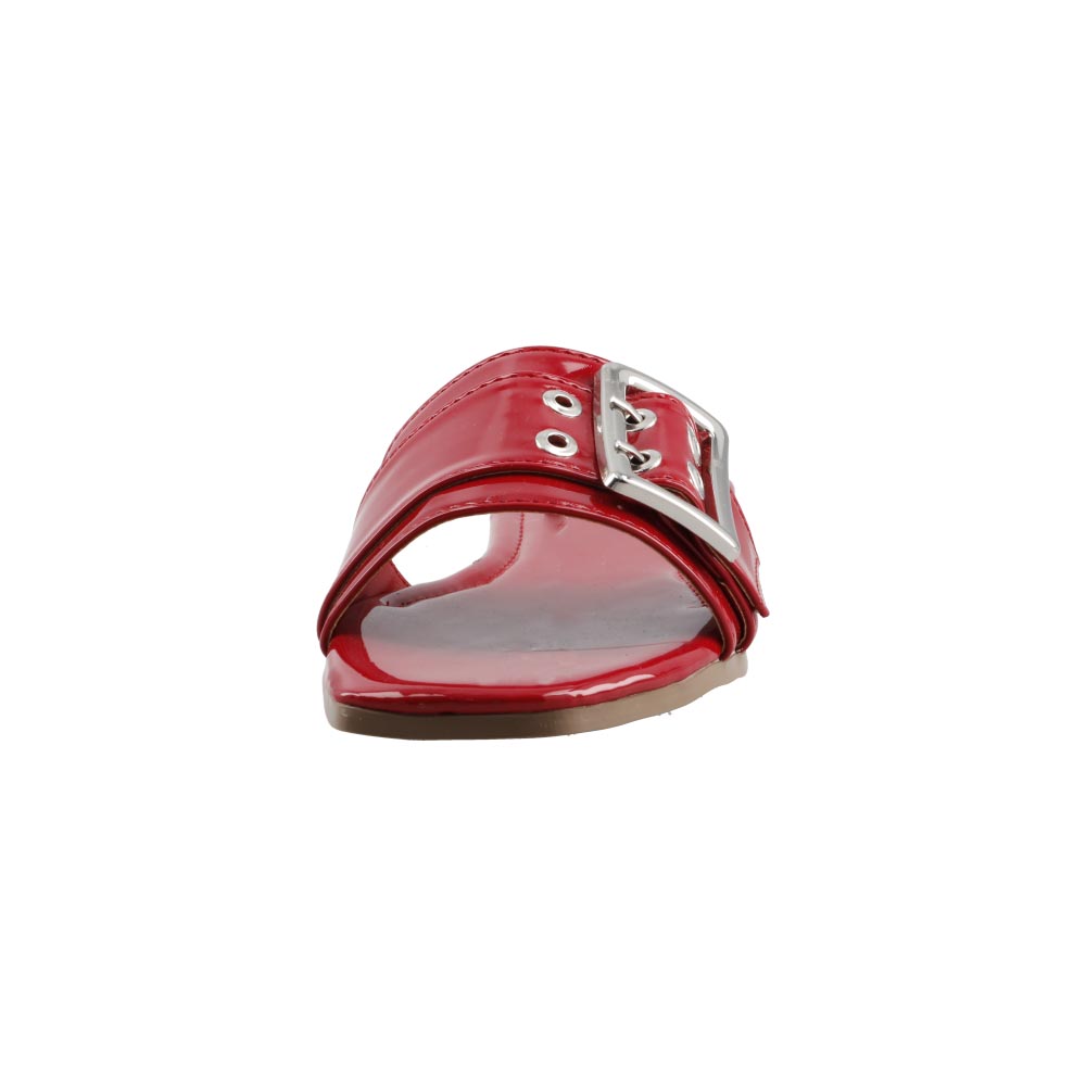 Foto 5 | Sandalia De Mujer Head Over Heels	1078 Color Campari Charol Sandalia De Piso Casual Talla 23 A 26
