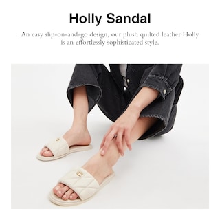 Foto 2 | Sandalia Coach Holly Para Mujer, Piel De Tiza, Color Blanco, Talla 8.5us - Venta Internacional.