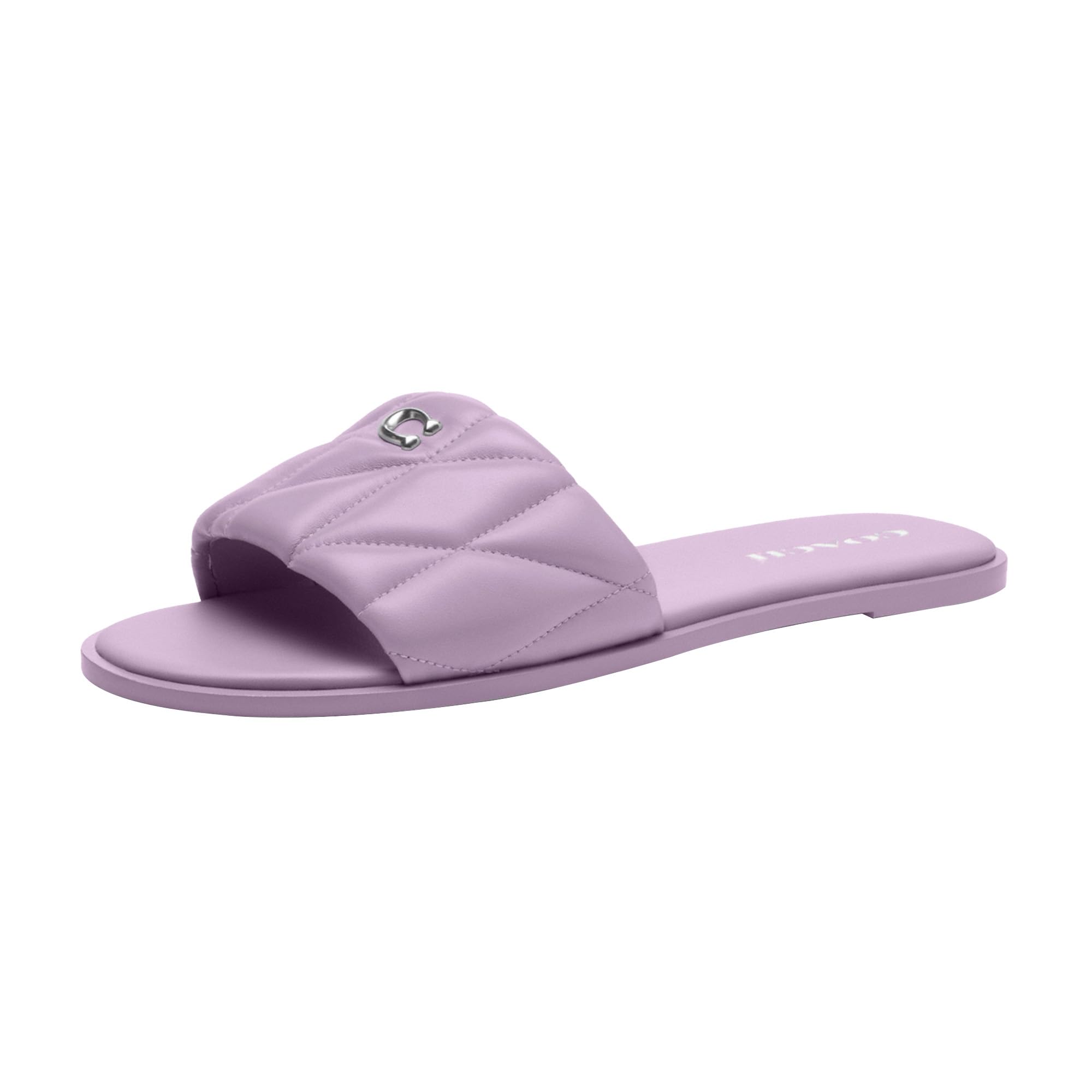 Foto 1 | Sandalia Coach Holly Para Mujer, Piel Suave, Color Morado, Talla 37 - Venta Internacional.