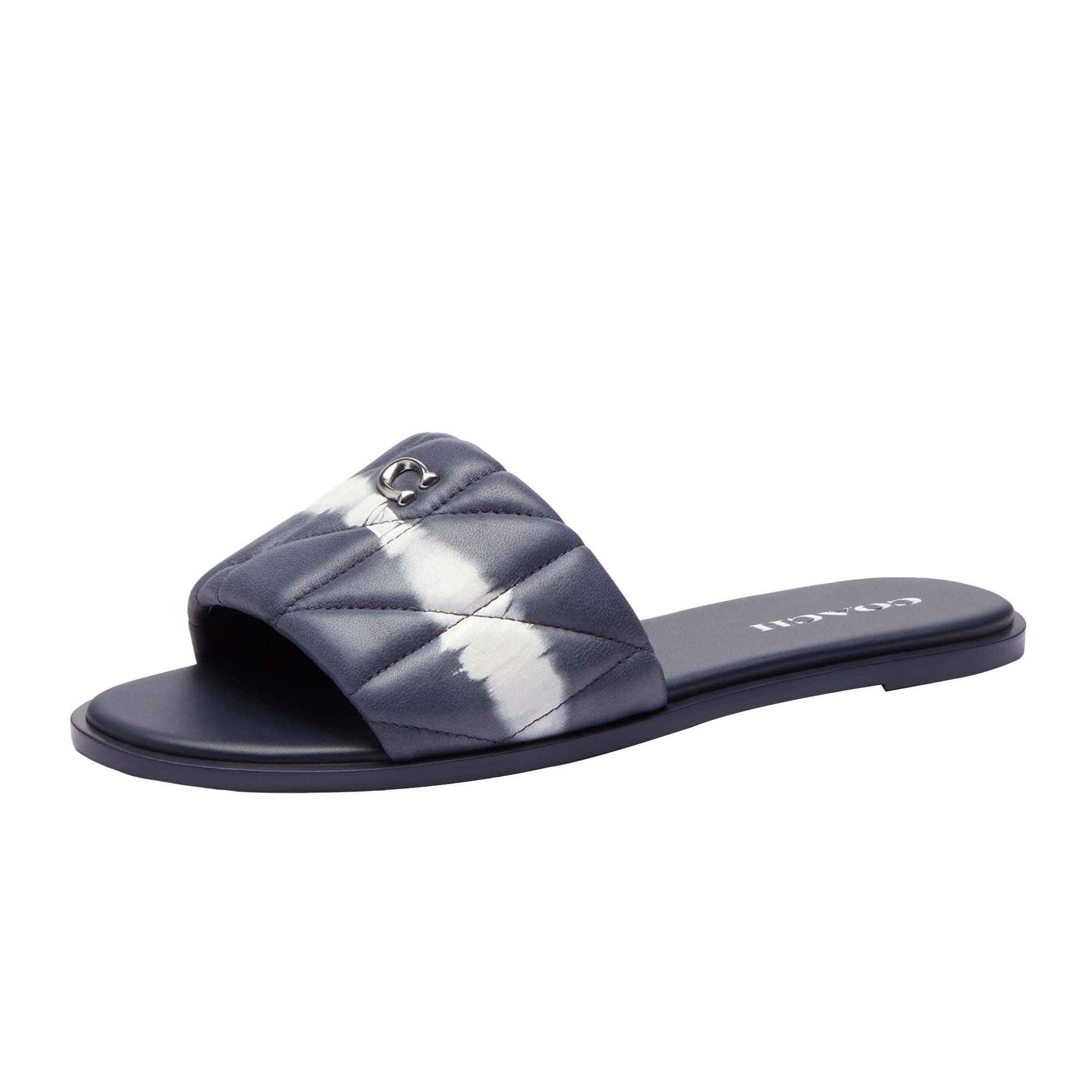 Foto 2 pulgar | Sandalia Coach Holly De Piel Azul Marino Medianoche Para Mujer, Talla 6 - Venta Internacional.