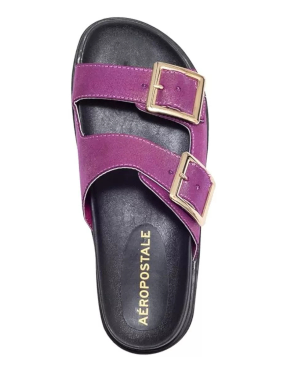 Foto 4 pulgar | Sandalia Aeropostale Acf23106046 Lila Con Hebillas Para Mujer