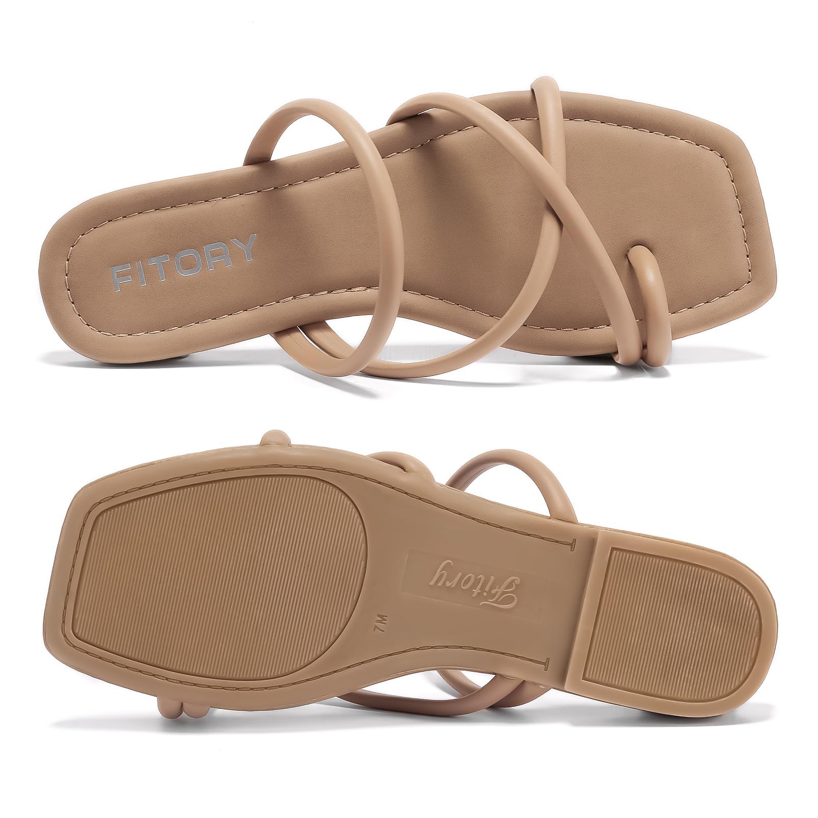 Foto 3 pulgar | Sandalias Slide Fitory Para Mujer Con Punta Plana, Talla 7 - Venta Internacional.