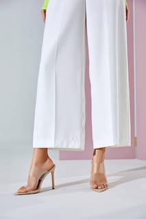 Foto 2 | Sandalias Vívidamente Transparentes Con Tacón Puntiagudo Y Correa Transparente - Venta Internacional.