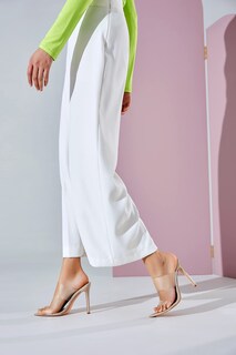 Foto 3 | Sandalias Vívidamente Transparentes Con Tacón Puntiagudo Y Correa Transparente - Venta Internacional.