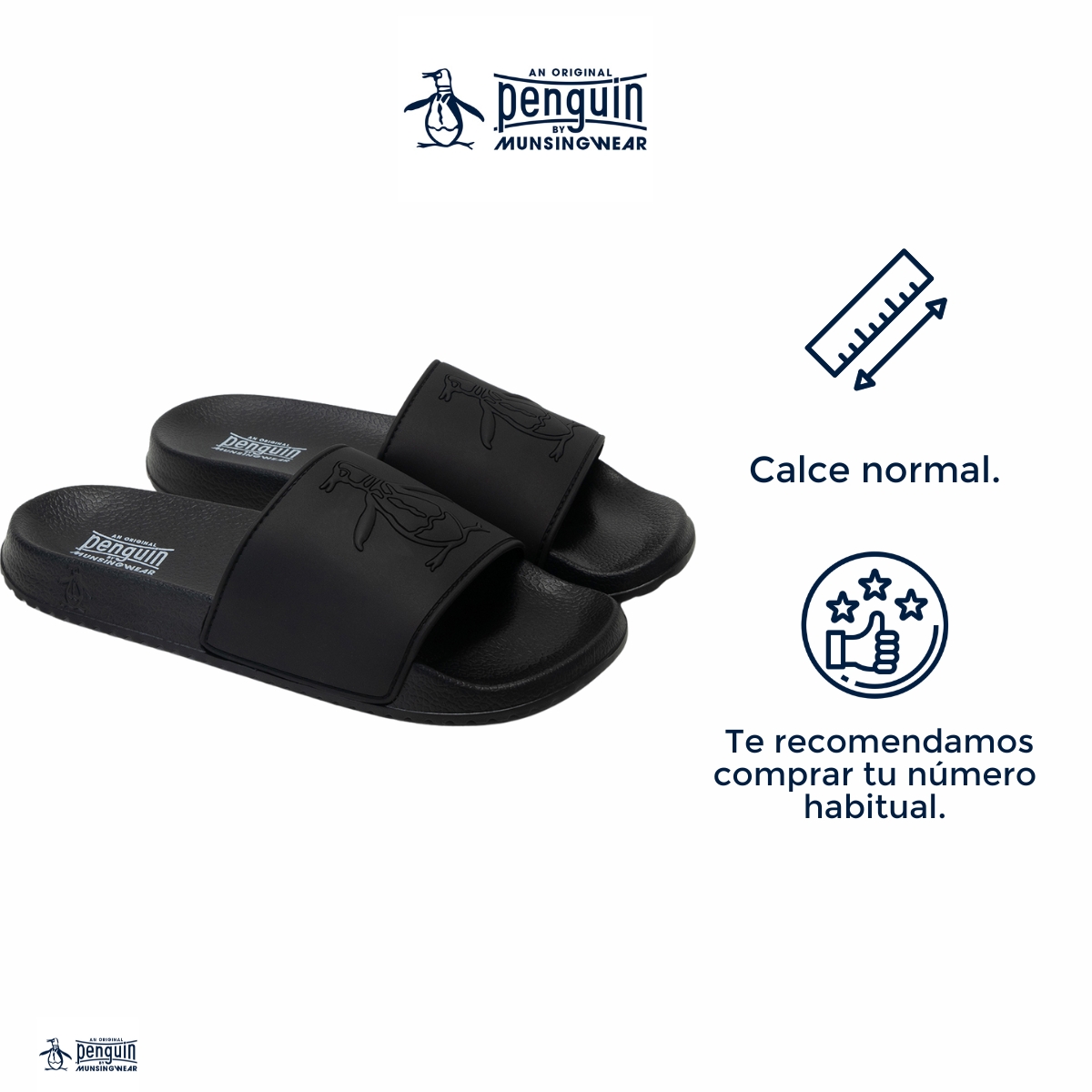 Foto 5 pulgar | Sandalia Original Penguin Style Agnes Negra Para Mujer