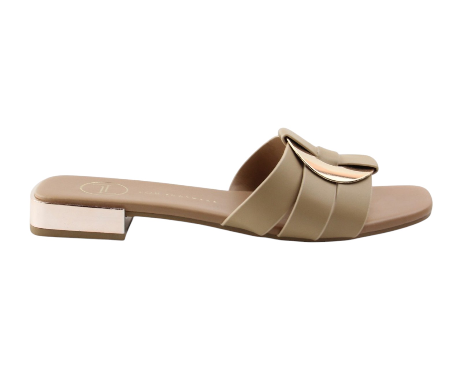 Foto 3 pulgar | Sandalia Piso Para Mujer Lob Footwear Pu Beige 92805038