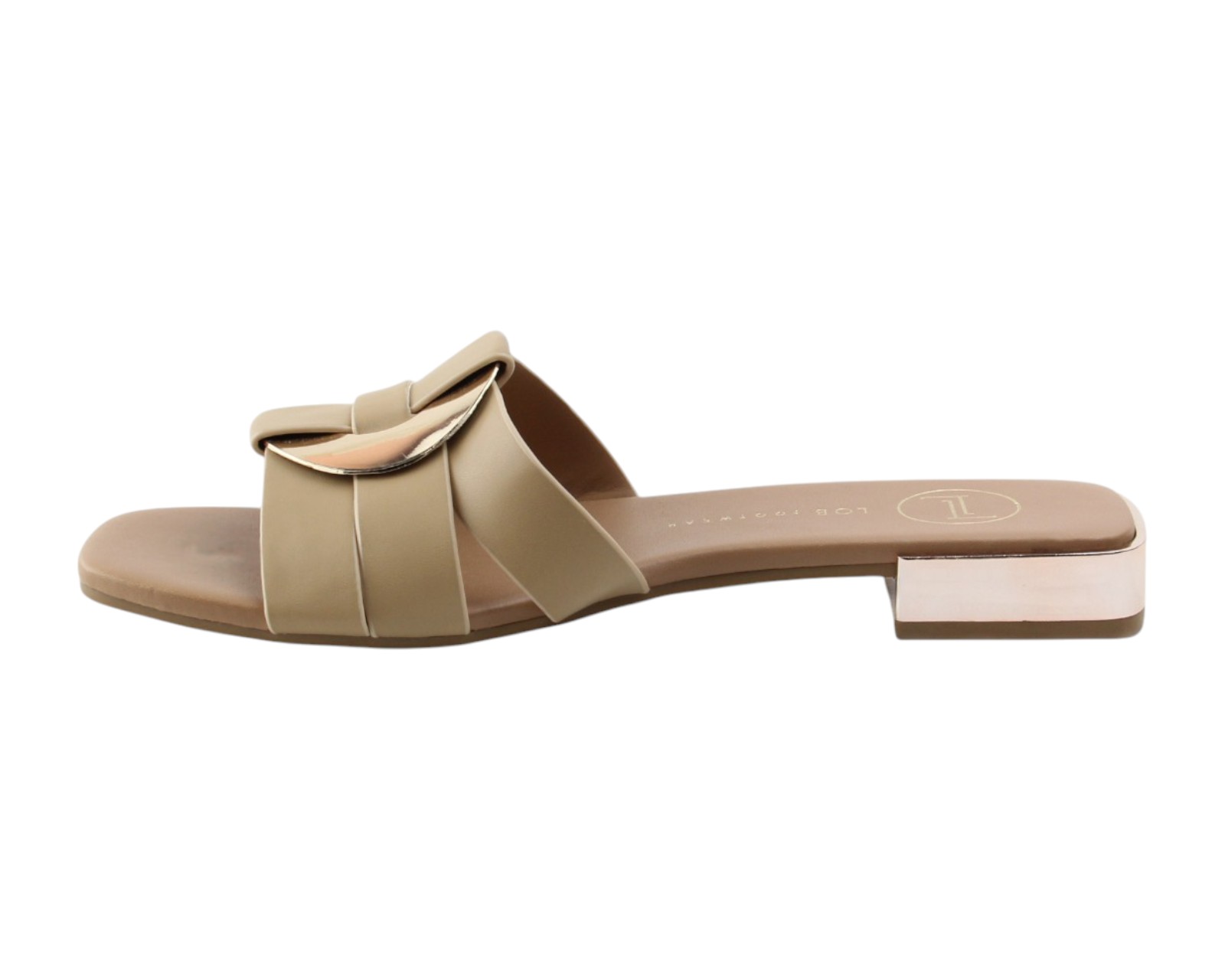 Foto 6 pulgar | Sandalia Piso Para Mujer Lob Footwear Pu Beige 92805038