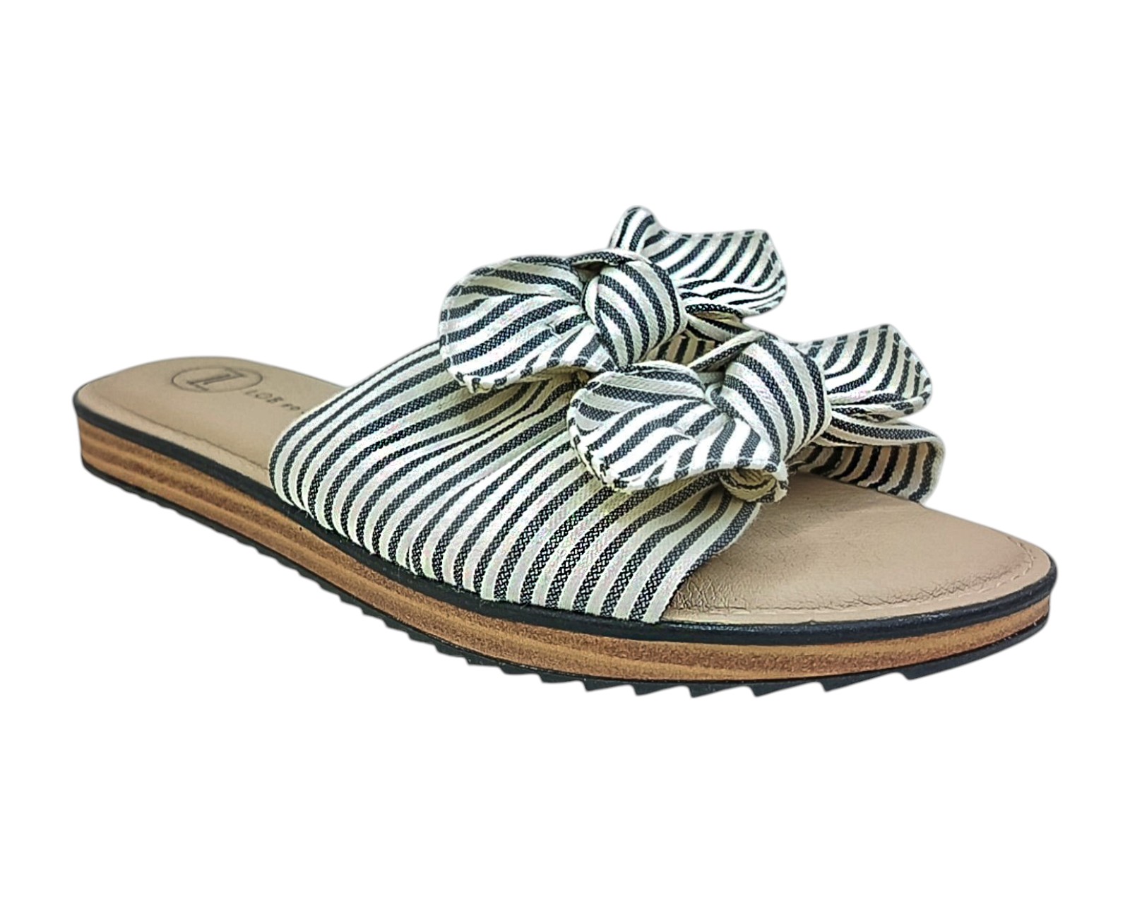 Sandalia Piso Para Mujer Lob Footwear Rayas Azul 86805455