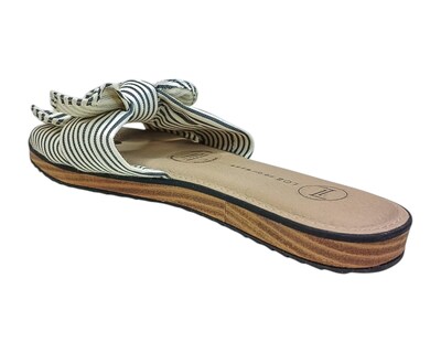 Foto 4 | Sandalia Piso Para Mujer Lob Footwear Rayas Azul 86805455