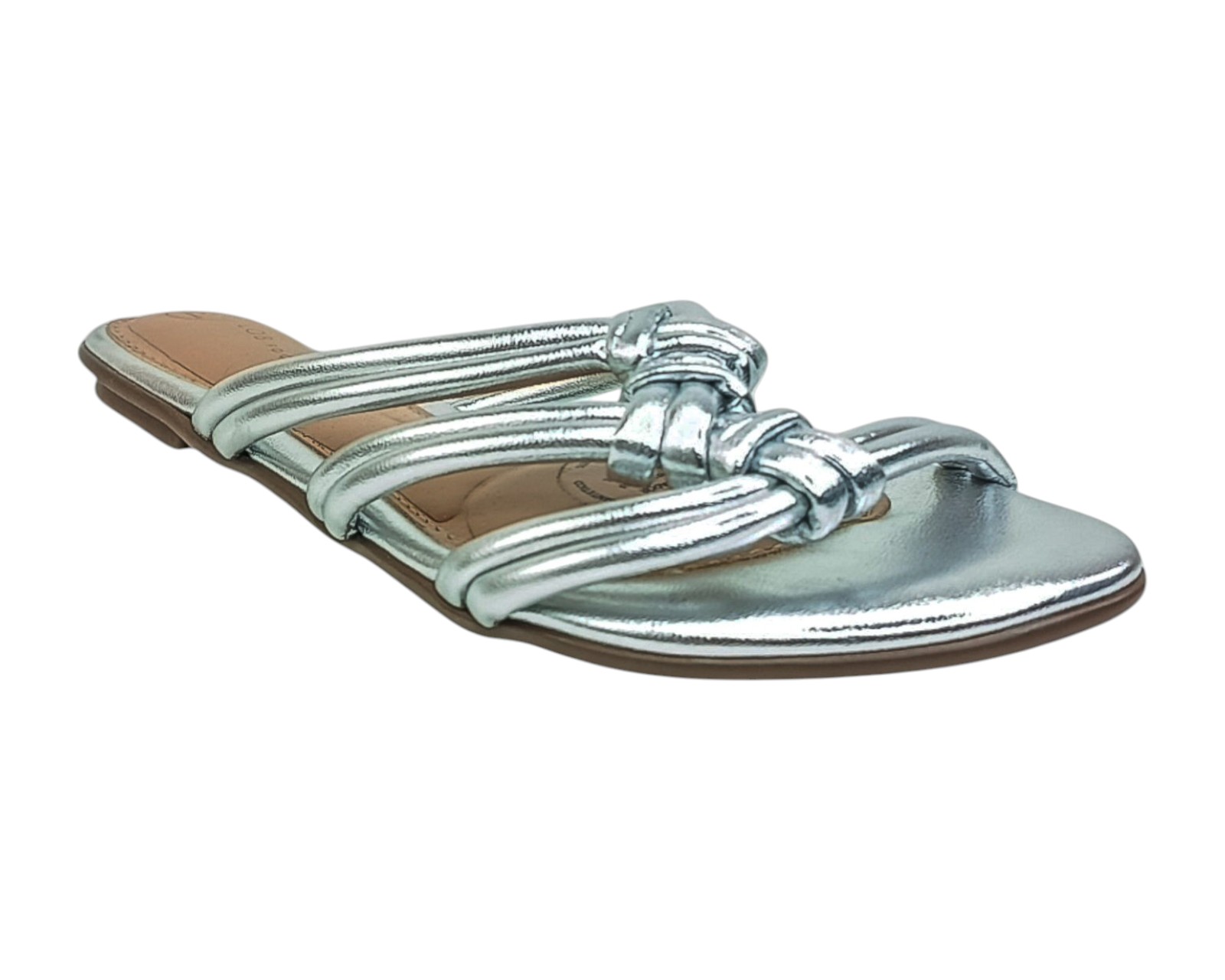 Foto 2 pulgar | Sandalia Piso Para Mujer Lob Footwear Gaspea Ibiza Metalizado Plata 86805444