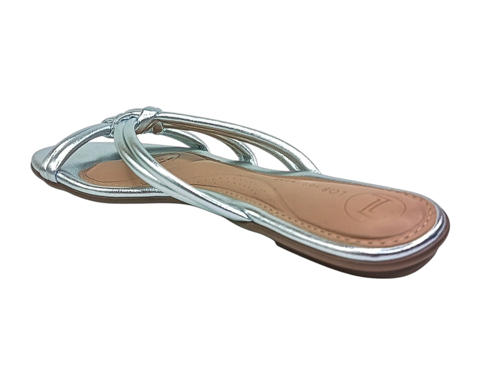Foto 5 pulgar | Sandalia Piso Para Mujer Lob Footwear Gaspea Ibiza Metalizado Plata 86805444
