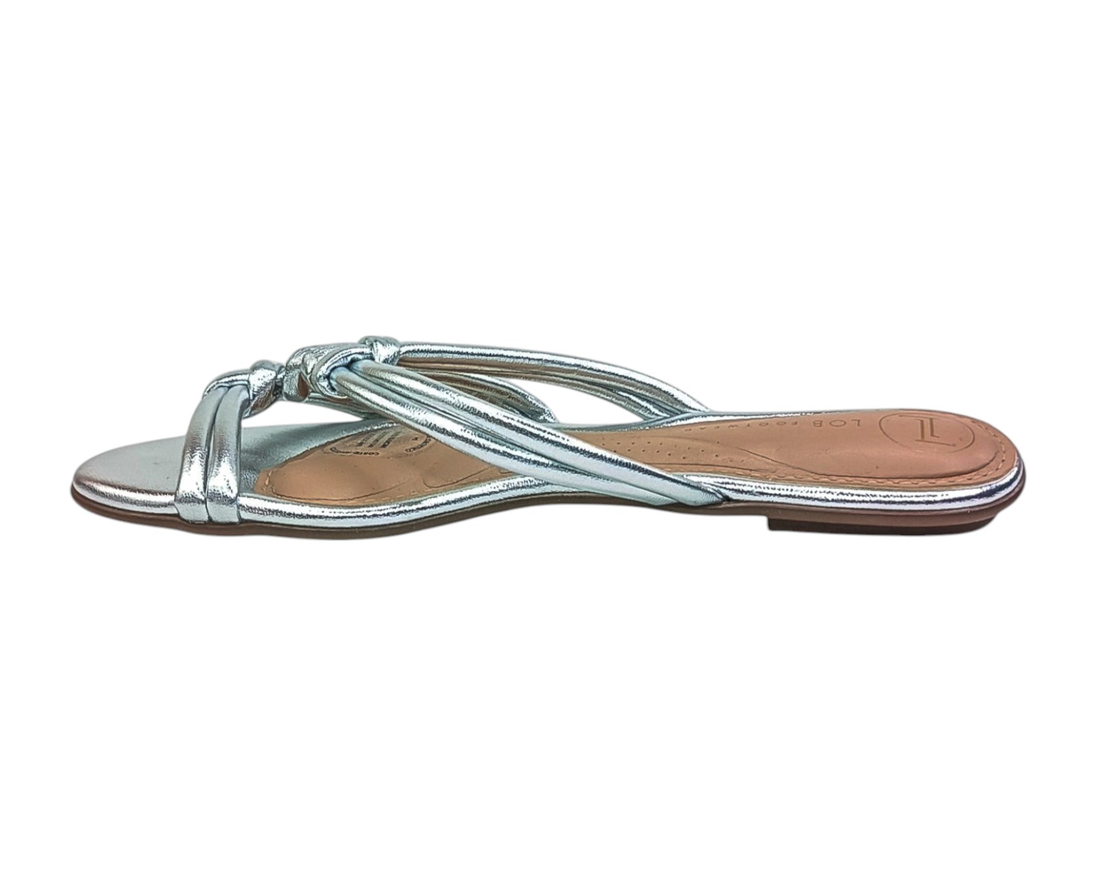 Foto 6 pulgar | Sandalia Piso Para Mujer Lob Footwear Gaspea Ibiza Metalizado Plata 86805444