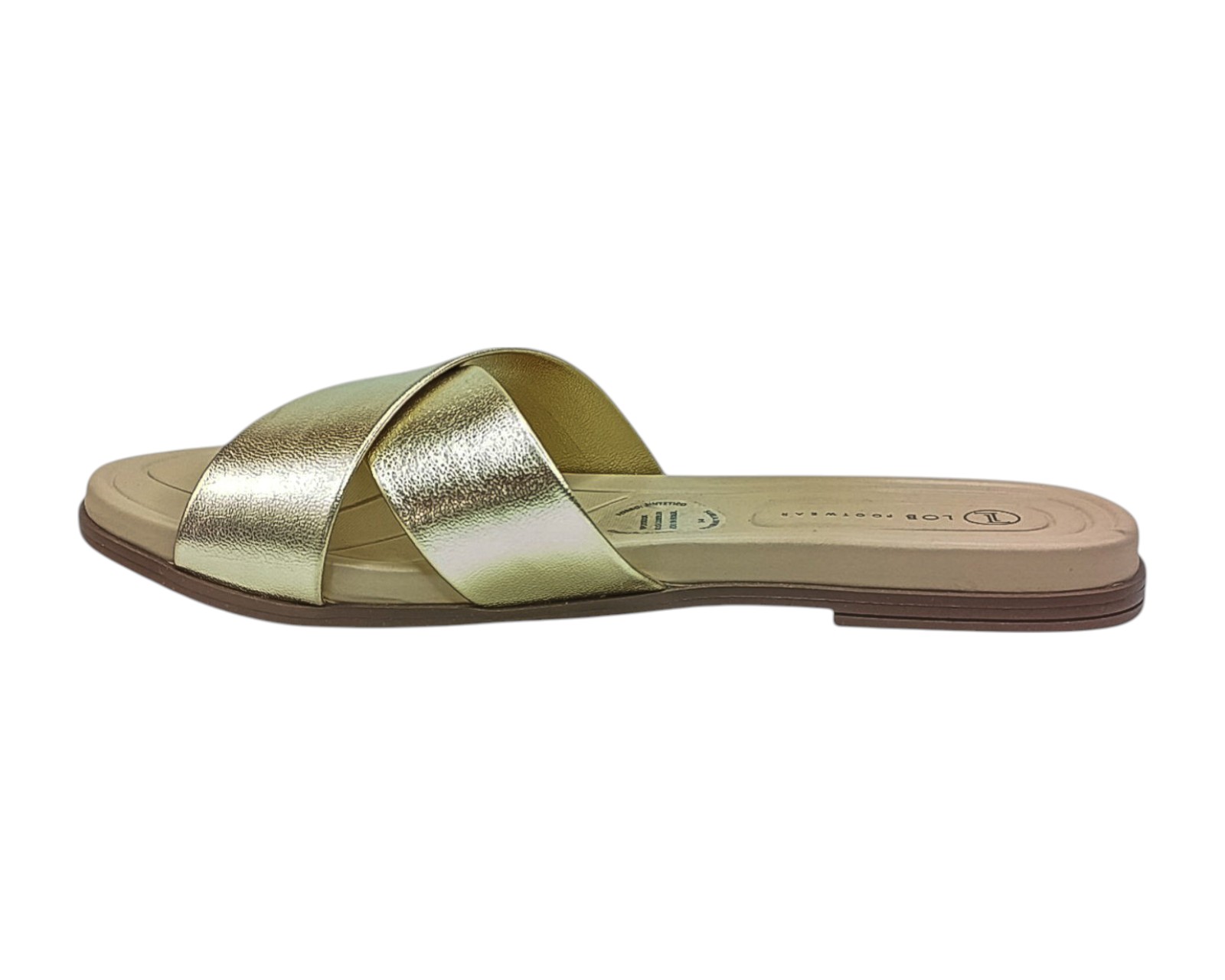 Foto 6 pulgar | Sandalia Piso Para Mujer Lob Footwear Metalizado Premium Oro 86805078