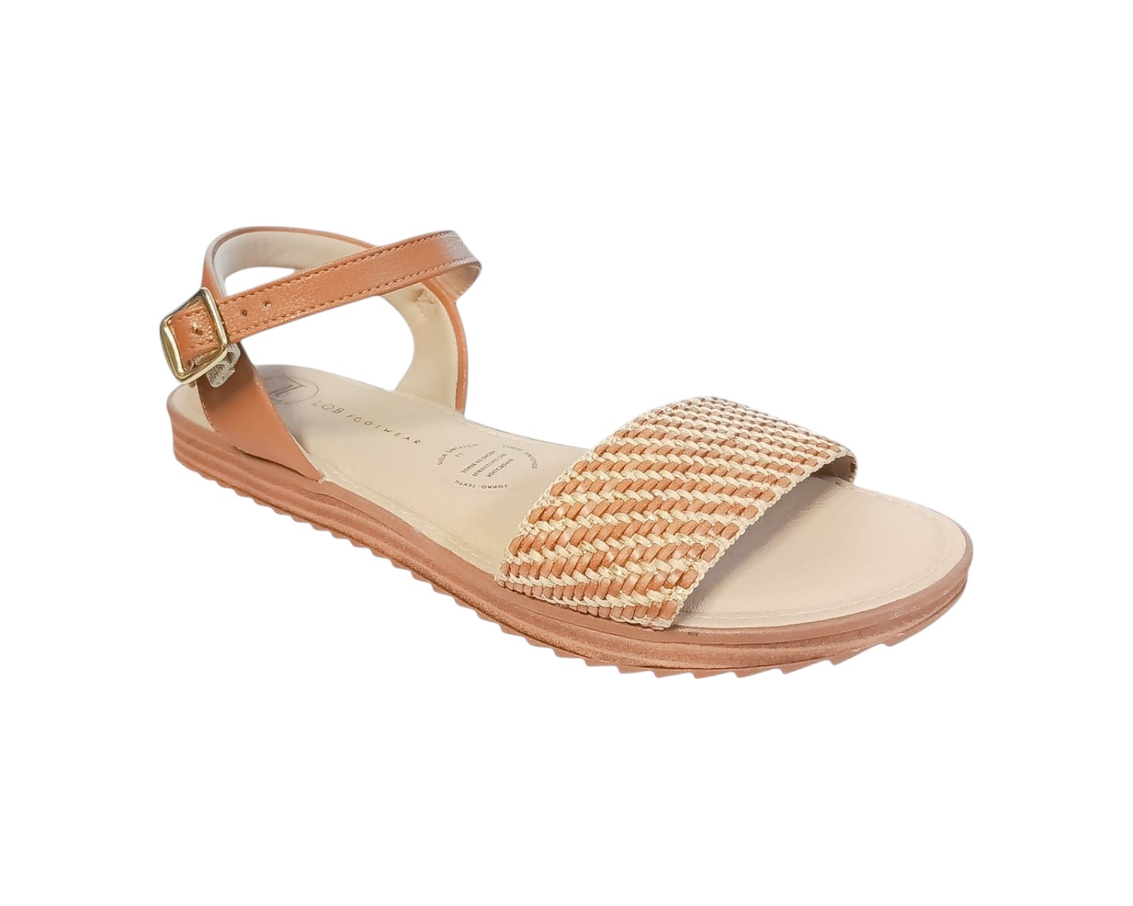 Foto 2 pulgar | Sandalia Piso Para Mujer Lob Footwear Tira Pronta/floather Café 86805070