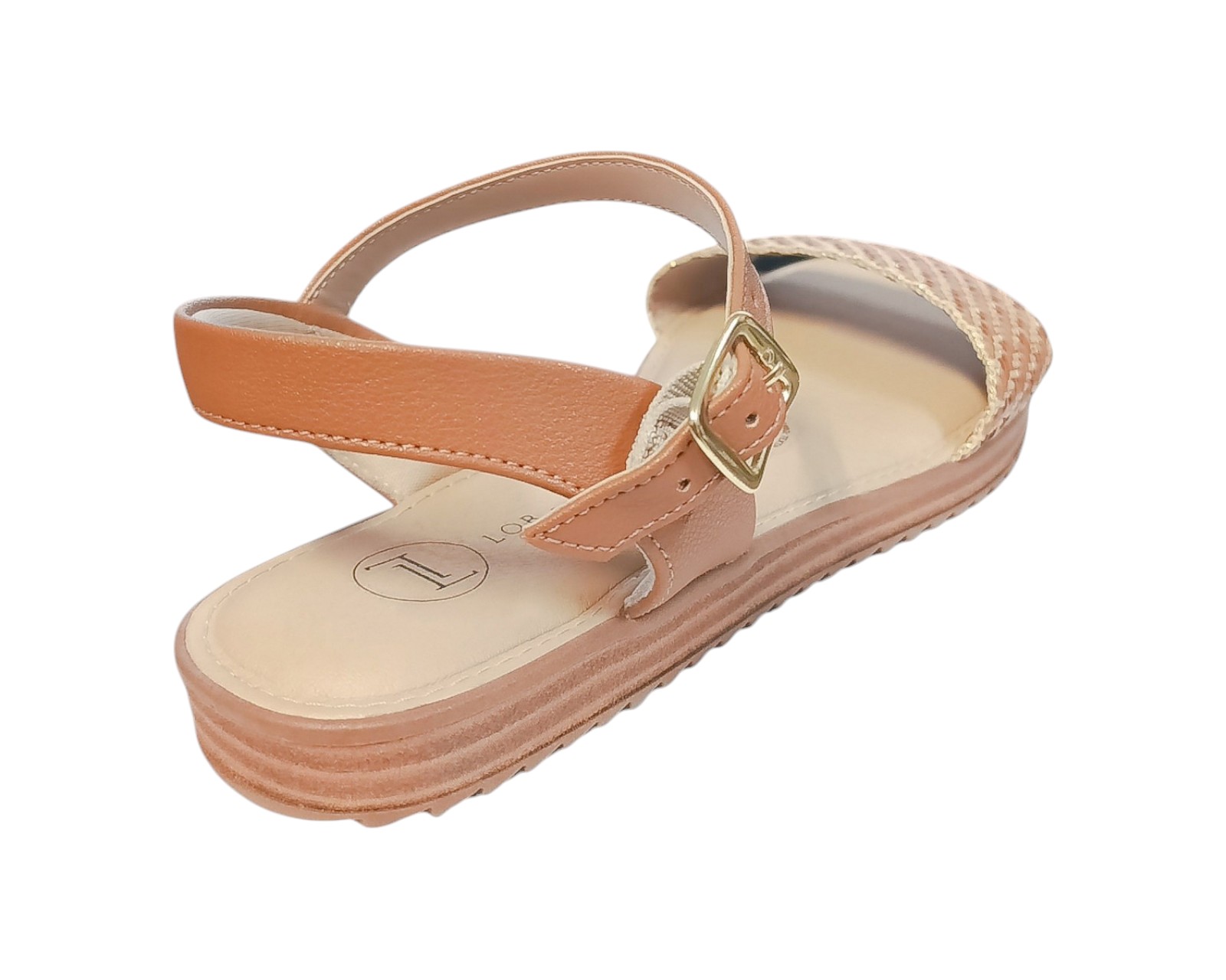 Foto 4 pulgar | Sandalia Piso Para Mujer Lob Footwear Tira Pronta/floather Café 86805070