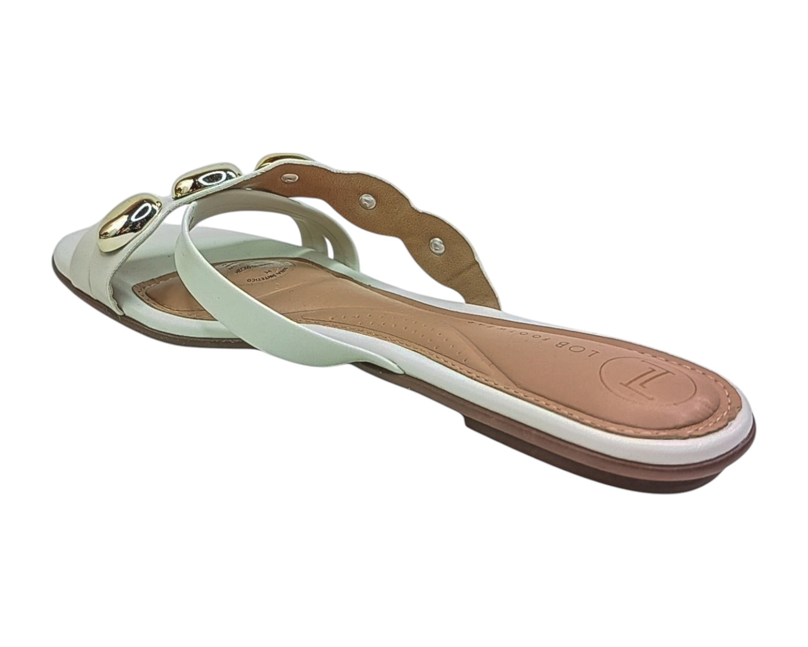 Foto 5 pulgar | Sandalia Piso Para Mujer Lob Footwear Napa Sardenha Blanco 86805451