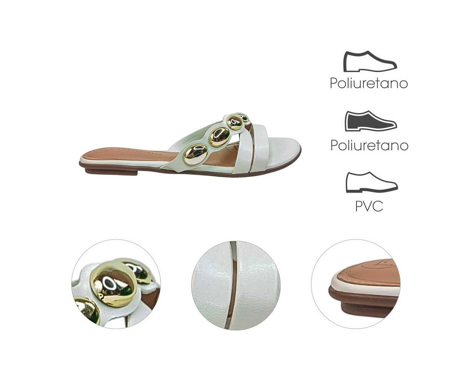 Foto 8 pulgar | Sandalia Piso Para Mujer Lob Footwear Napa Sardenha Blanco 86805451