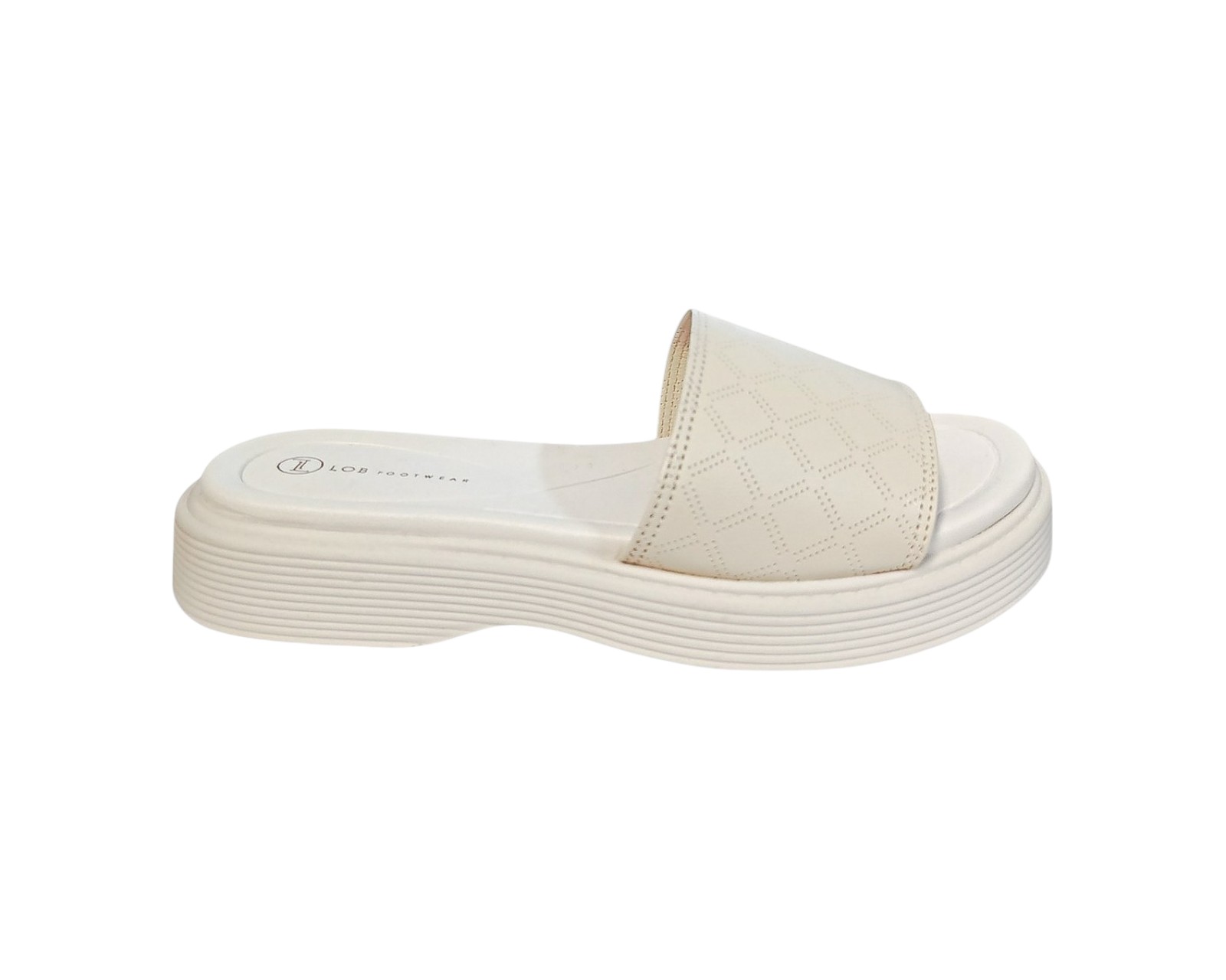 Foto 3 pulgar | Sandalia Piso Para Mujer Lob Footwear Turim Escocia Beige 86805069