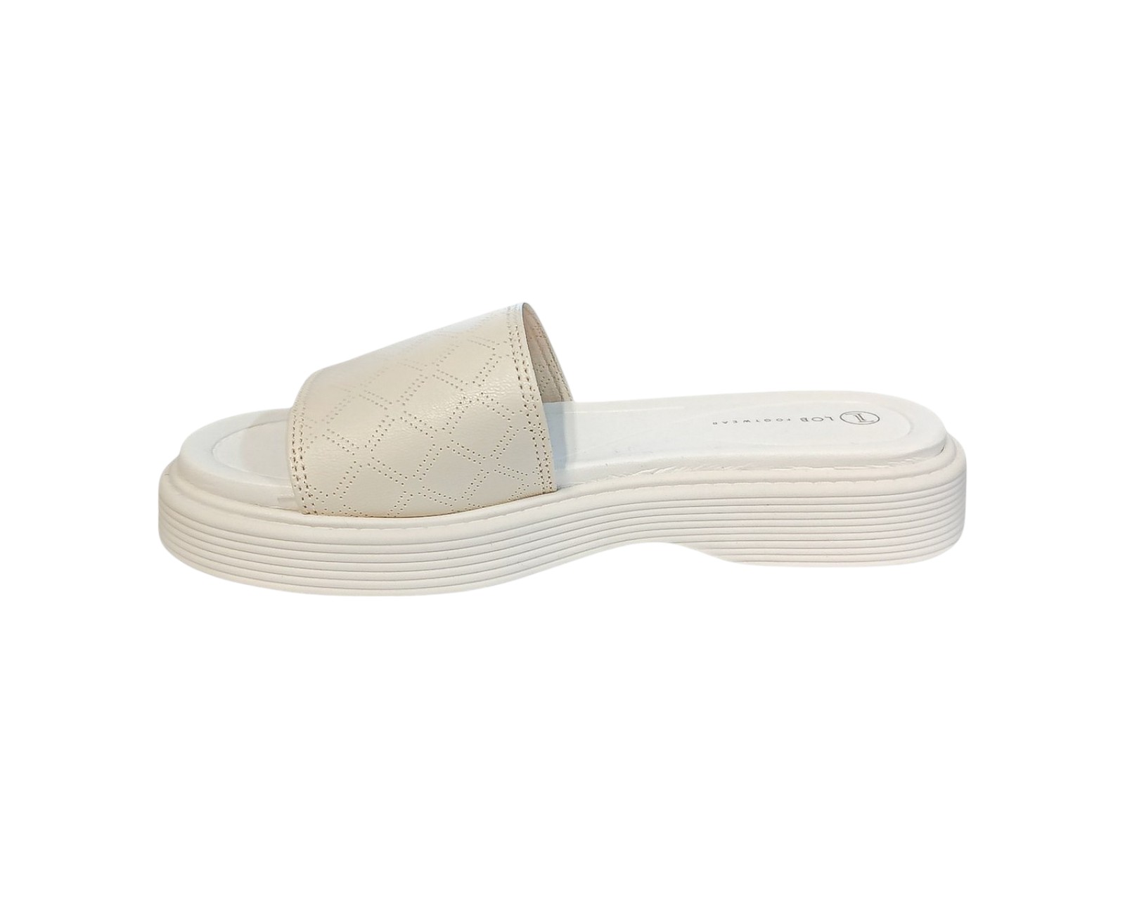 Foto 6 pulgar | Sandalia Piso Para Mujer Lob Footwear Turim Escocia Beige 86805069