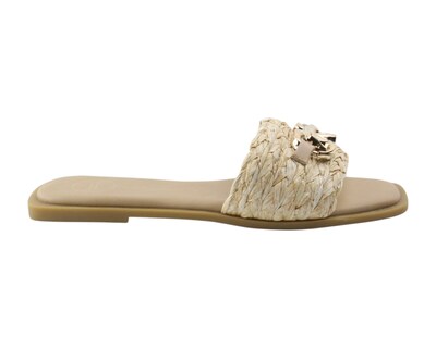 Foto 2 | Sandalia Piso Para Mujer Lob Footwear Rafia Beige 91905041