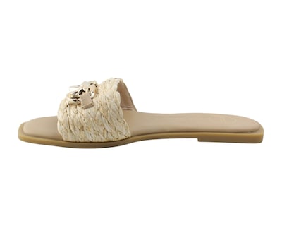 Foto 5 | Sandalia Piso Para Mujer Lob Footwear Rafia Beige 91905041