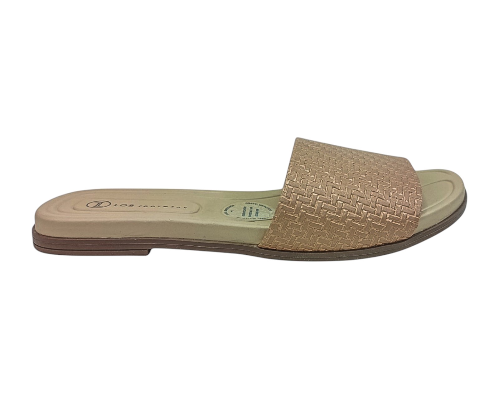 Foto 3 pulgar | Sandalia Piso Para Mujer Lob Footwear Np Capri Glam Beige 86805085