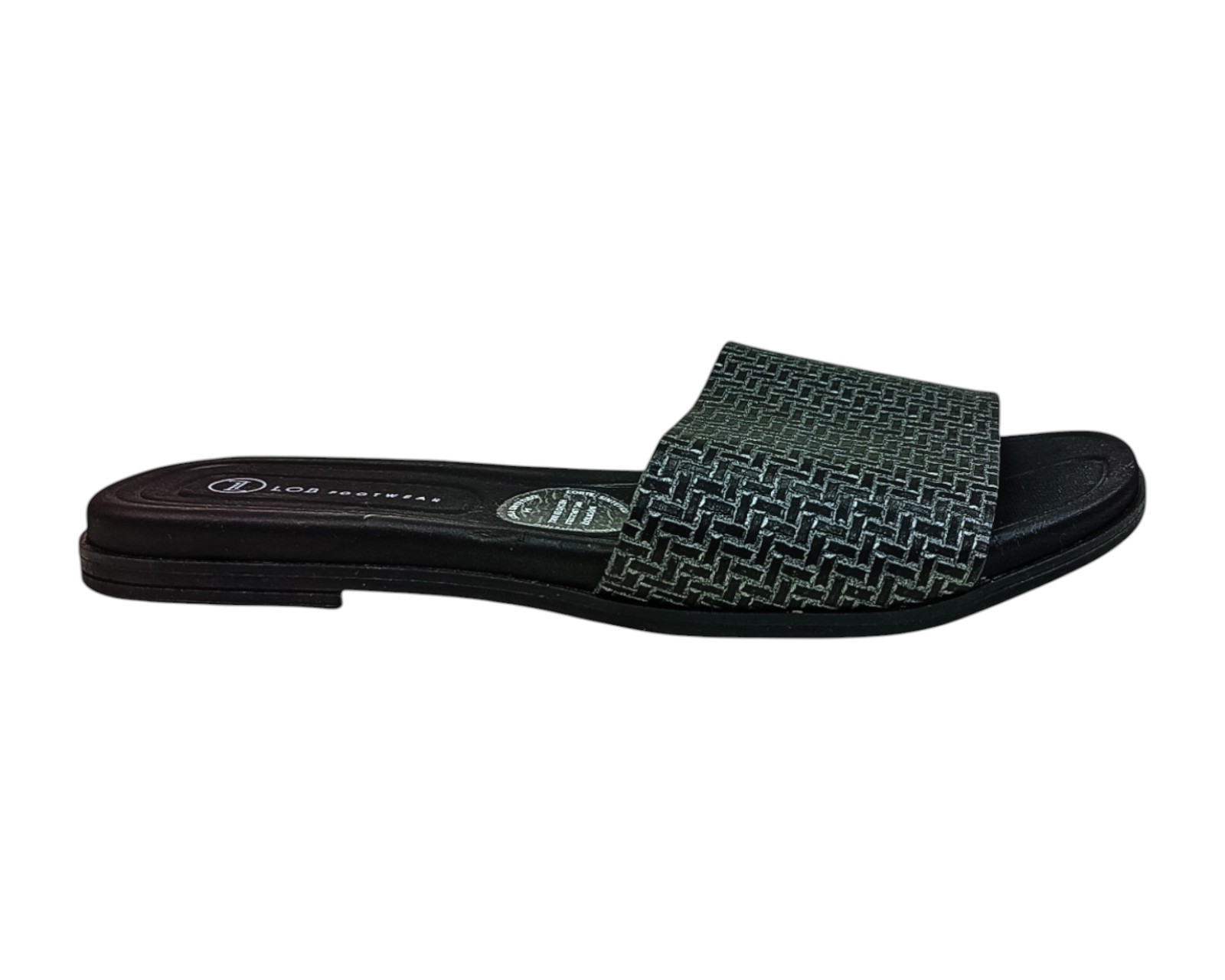 Foto 3 pulgar | Sandalia Piso Para Mujer Lob Footwear Np Capri Glam Negro 86805084