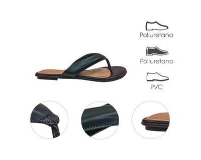Foto 7 | Sandalia Piso Para Mujer Lob Footwear Pele Strech Negro 86805077