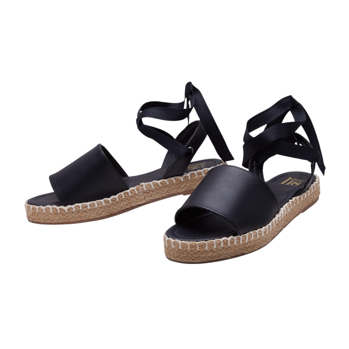 Foto 4 pulgar | Sandalia Calzado Watanabe Color Negro Suela Yute