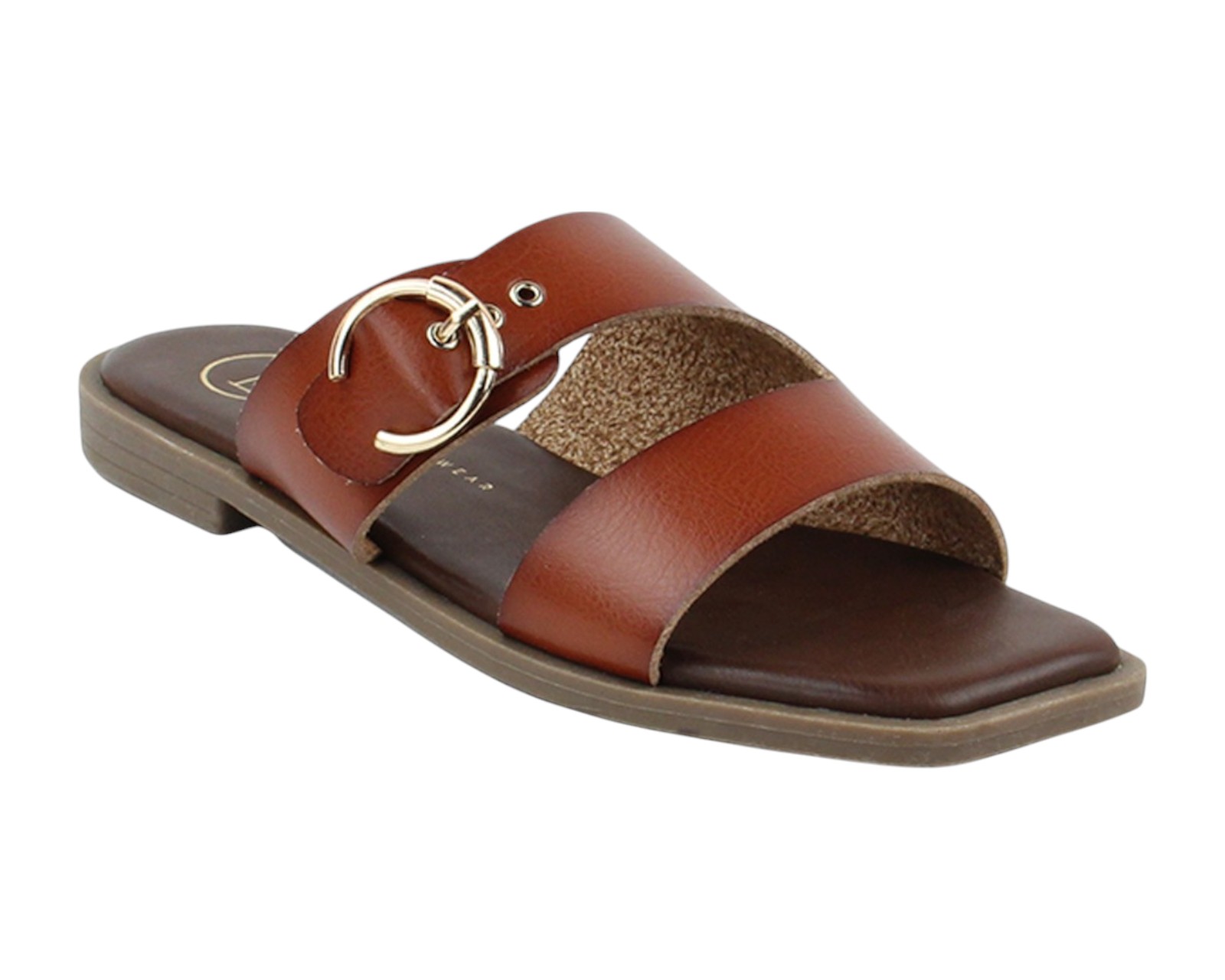 Foto 2 pulgar | Sandalia Piso Para Mujer Lob Footwear Pu Café 59705012
