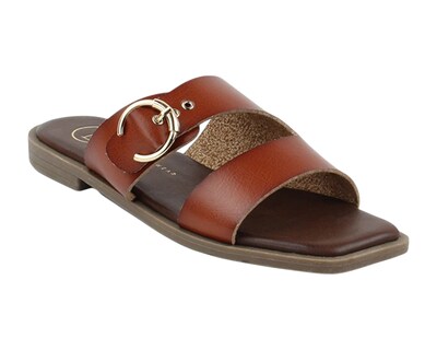 Foto 1 | Sandalia Piso Para Mujer Lob Footwear Pu Café 59705012