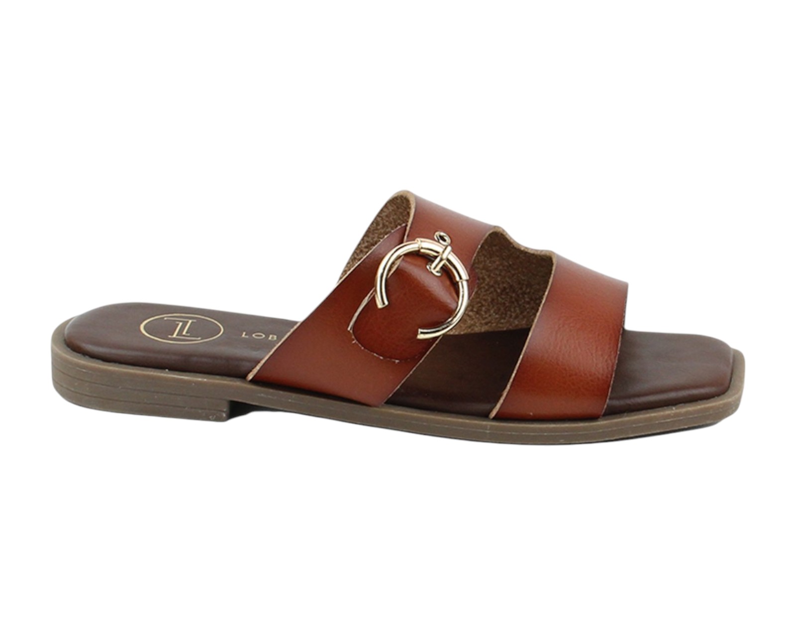Foto 3 pulgar | Sandalia Piso Para Mujer Lob Footwear Pu Café 59705012