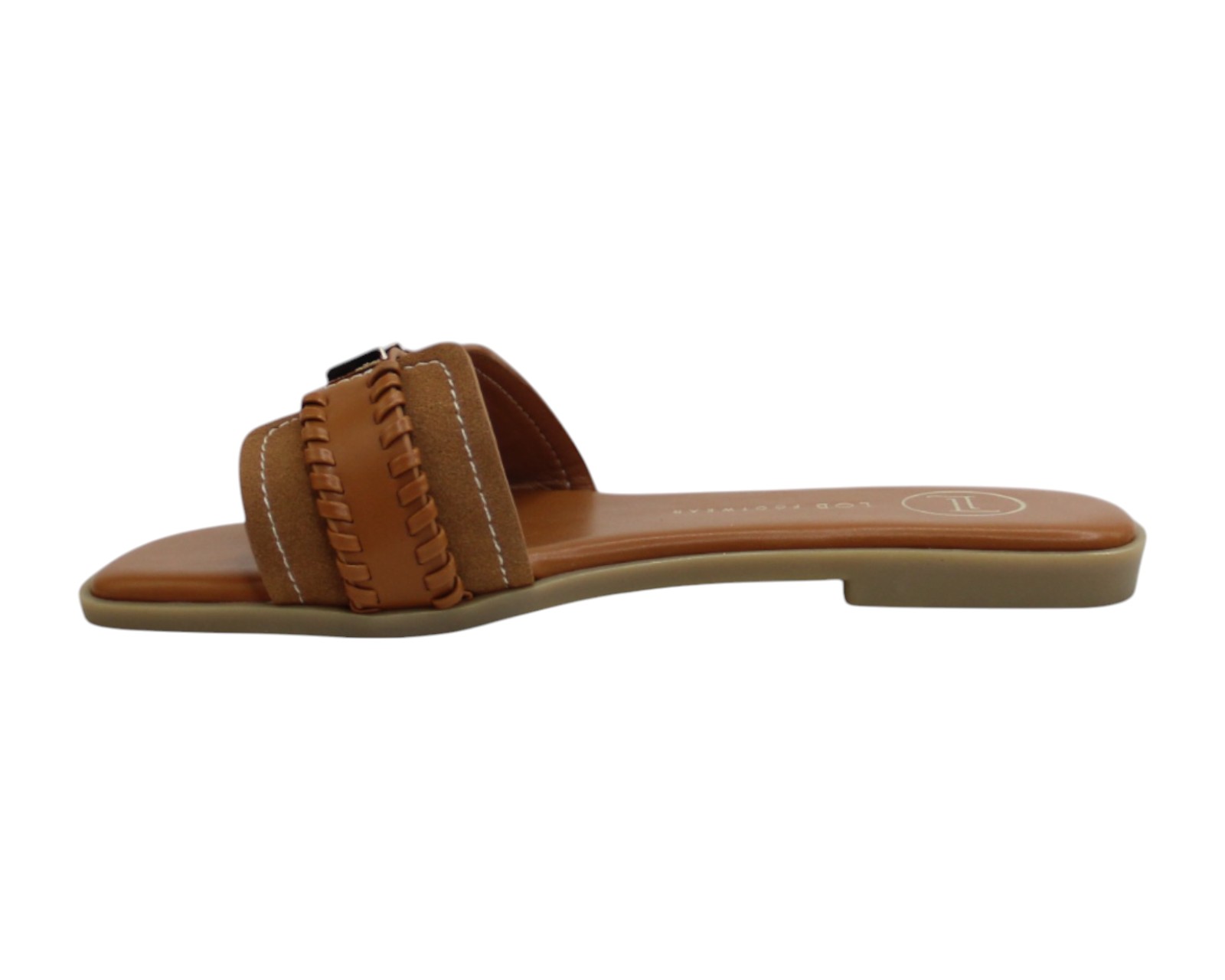 Foto 6 pulgar | Sandalia Piso Para Mujer Lob Footwear Pu Suede Café 91905039