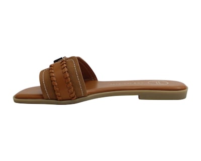Foto 5 | Sandalia Piso Para Mujer Lob Footwear Pu Suede Café 91905039