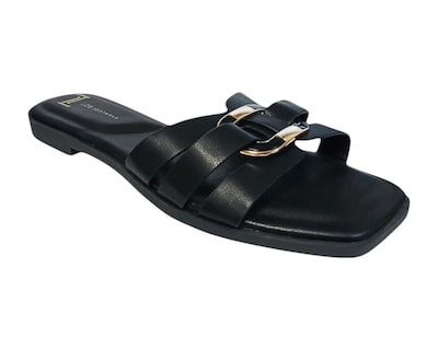 Foto 1 | Sandalia Piso Para Mujer Lob Footwear Pu Negro 91805030