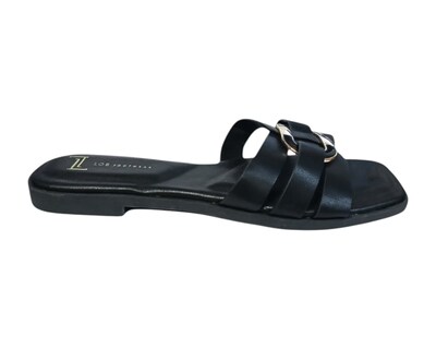 Foto 2 | Sandalia Piso Para Mujer Lob Footwear Pu Negro 91805030