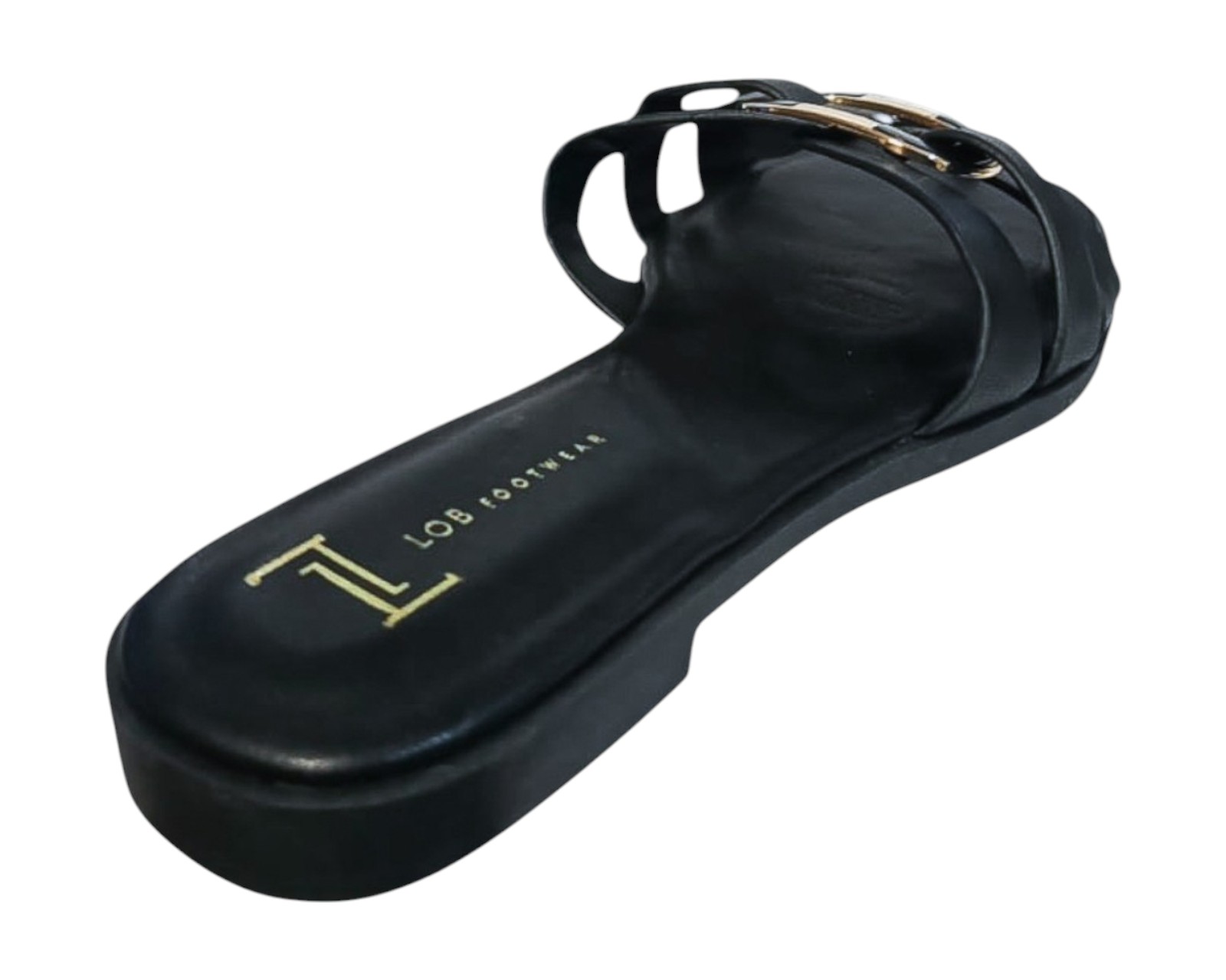 Foto 4 pulgar | Sandalia Piso Para Mujer Lob Footwear Pu Negro 91805030