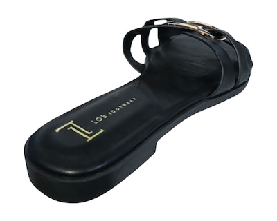 Foto 3 | Sandalia Piso Para Mujer Lob Footwear Pu Negro 91805030