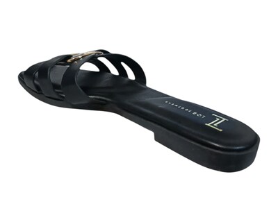 Foto 4 | Sandalia Piso Para Mujer Lob Footwear Pu Negro 91805030