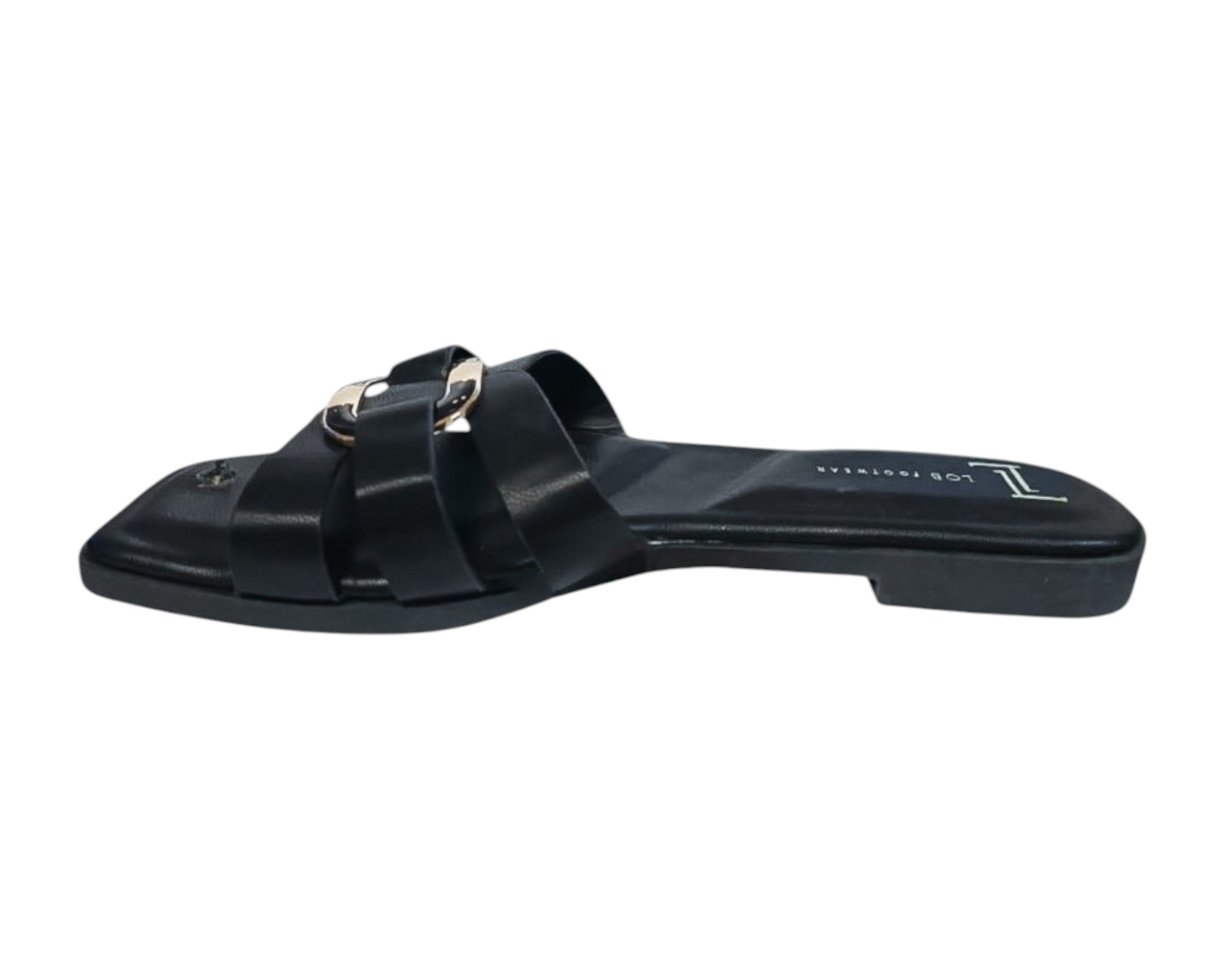 Foto 6 pulgar | Sandalia Piso Para Mujer Lob Footwear Pu Negro 91805030