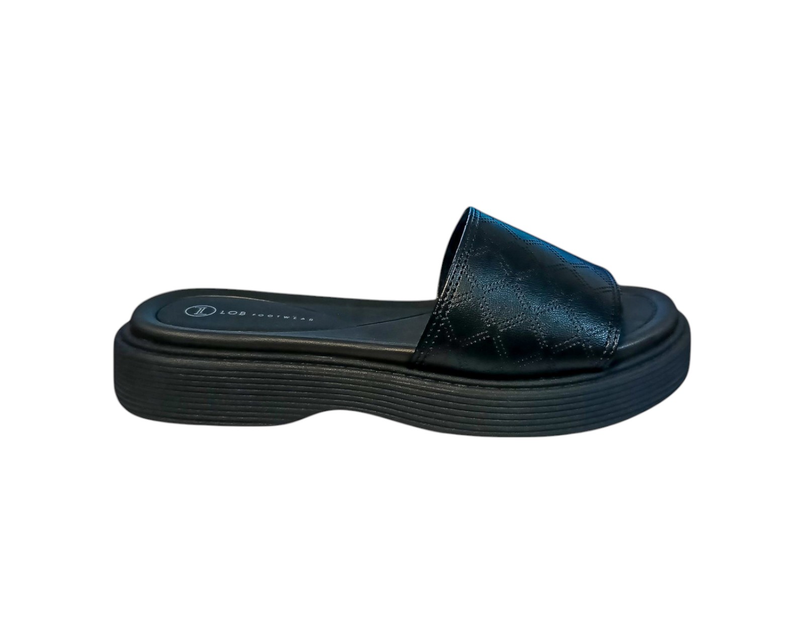 Foto 3 pulgar | Sandalia Piso Para Mujer Lob Footwear Turim Escocia Negro 86805068