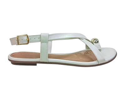 Foto 2 | Sandalia Piso Para Mujer Lob Footwear Napa Turim/geometrico Blanco 86805454