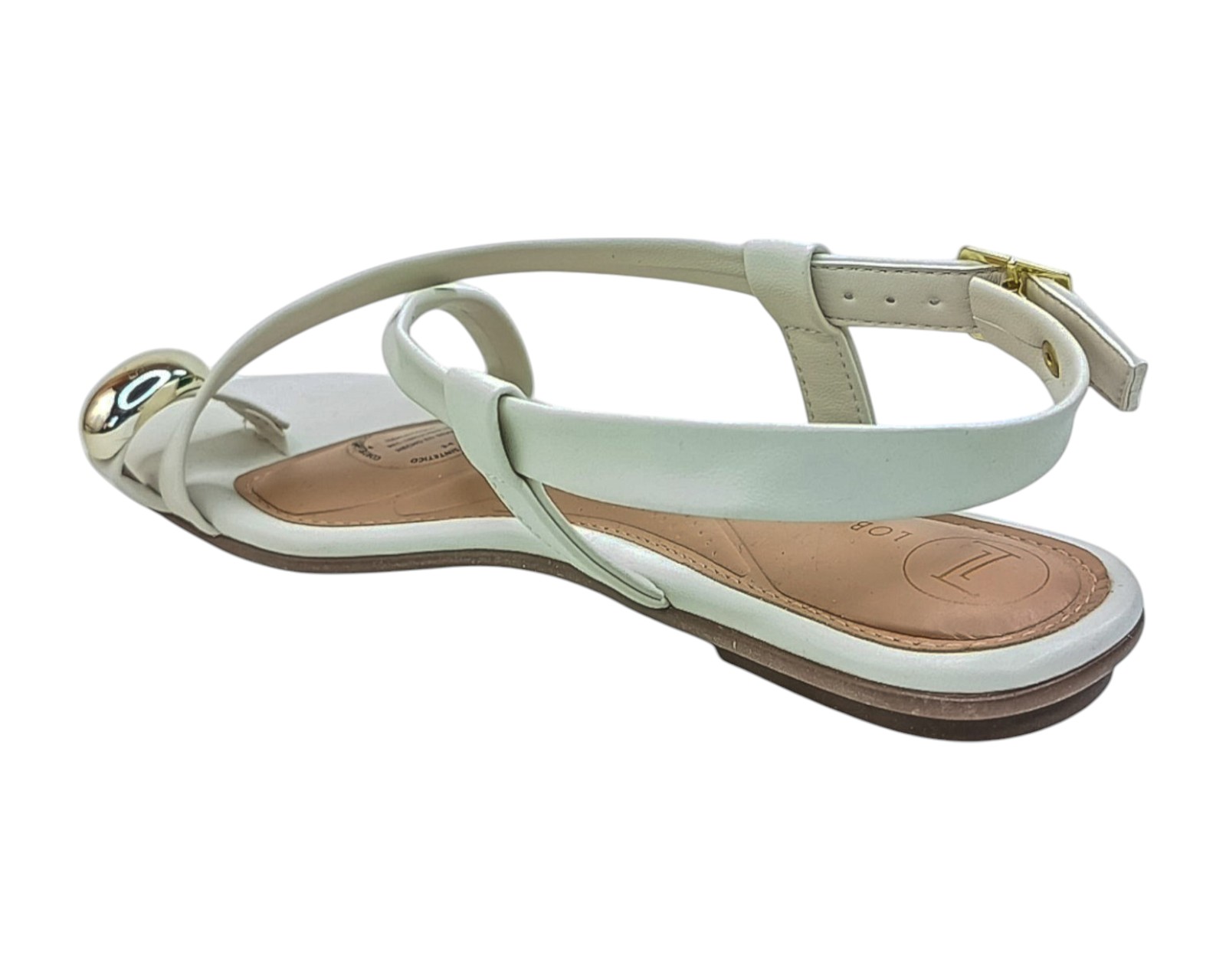 Foto 5 pulgar | Sandalia Piso Para Mujer Lob Footwear Napa Turim/geometrico Blanco 86805454