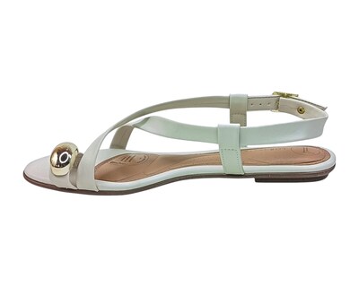Foto 5 | Sandalia Piso Para Mujer Lob Footwear Napa Turim/geometrico Blanco 86805454