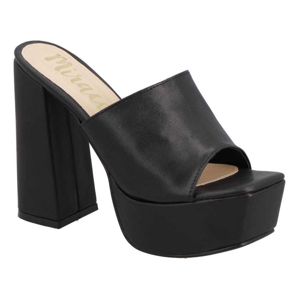 Sandalia Plataforma Miracol By Mama Lola Tacón Casual Naranja para Mujer