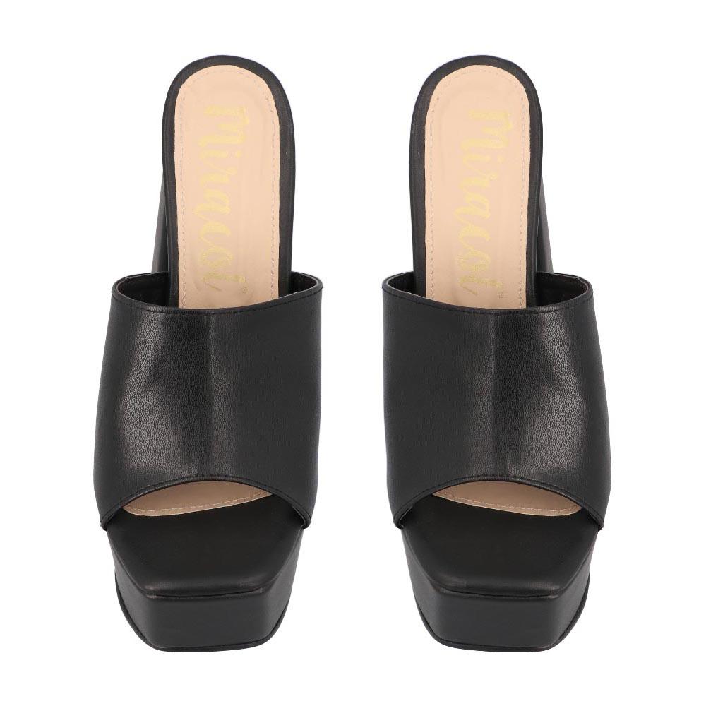 Foto 5 pulgar | Sandalia Plataforma Miracol By Mama Lola Tacón Casual Naranja para Mujer